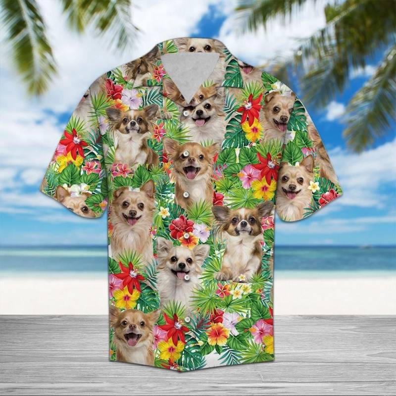 Artsyhomes Chihuahua Flower Tropical Hawaiian Ha65857