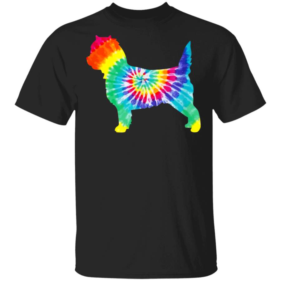 Tie Dye Cairn Terrier  Hippie Dog Mom Retro Gift TShirt