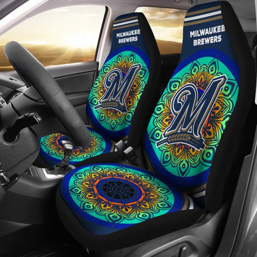 Unique Magical And Vibrant Milwaukee Brewers Car Seat Covers