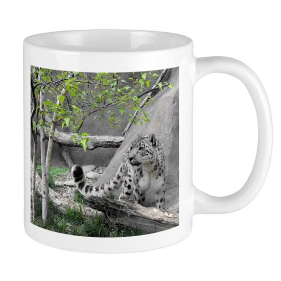 Snow Leopard Mug In The Tree