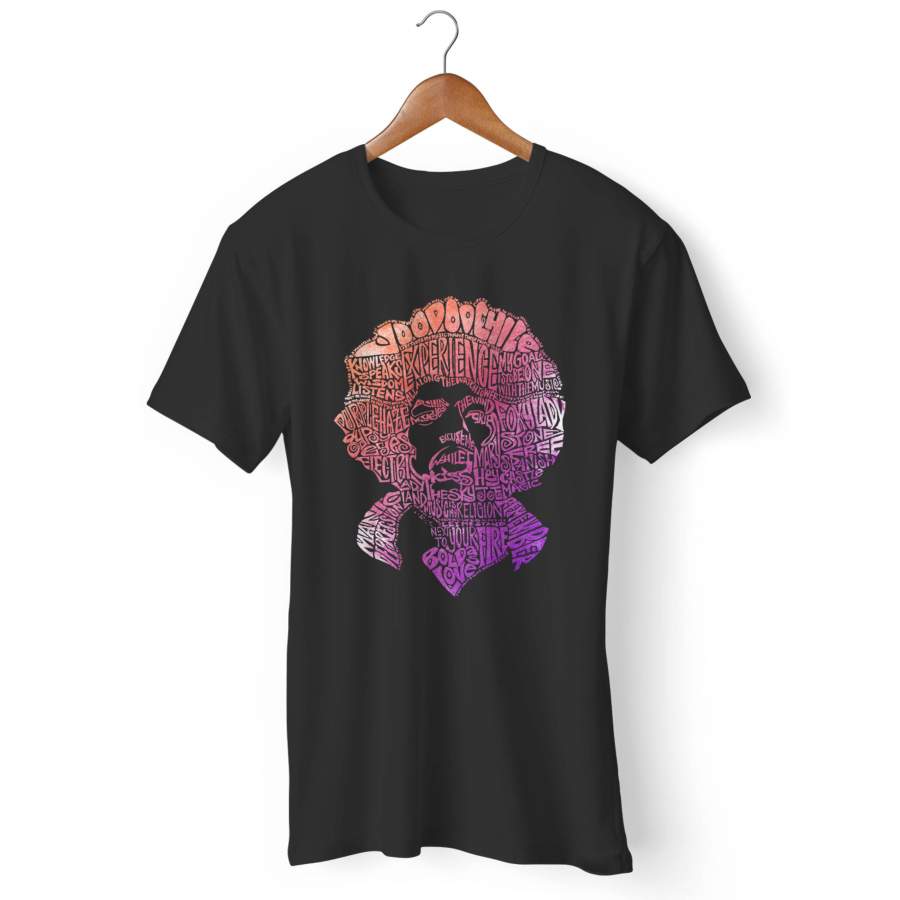 Jimmy Hendrix Lyrics Typography Man’s T-Shirt