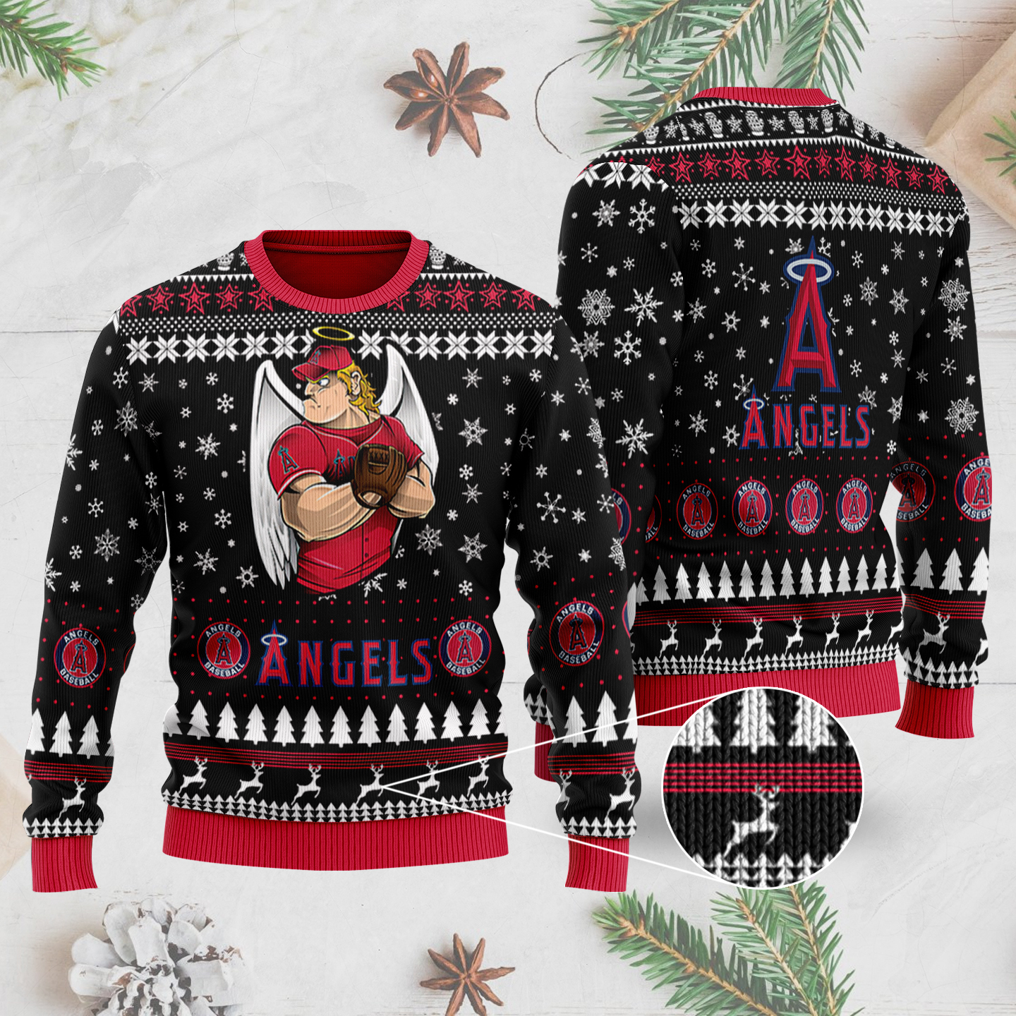 Los Angeles Angels Gift For Fan Ugly Wool Sweater Christmas V6