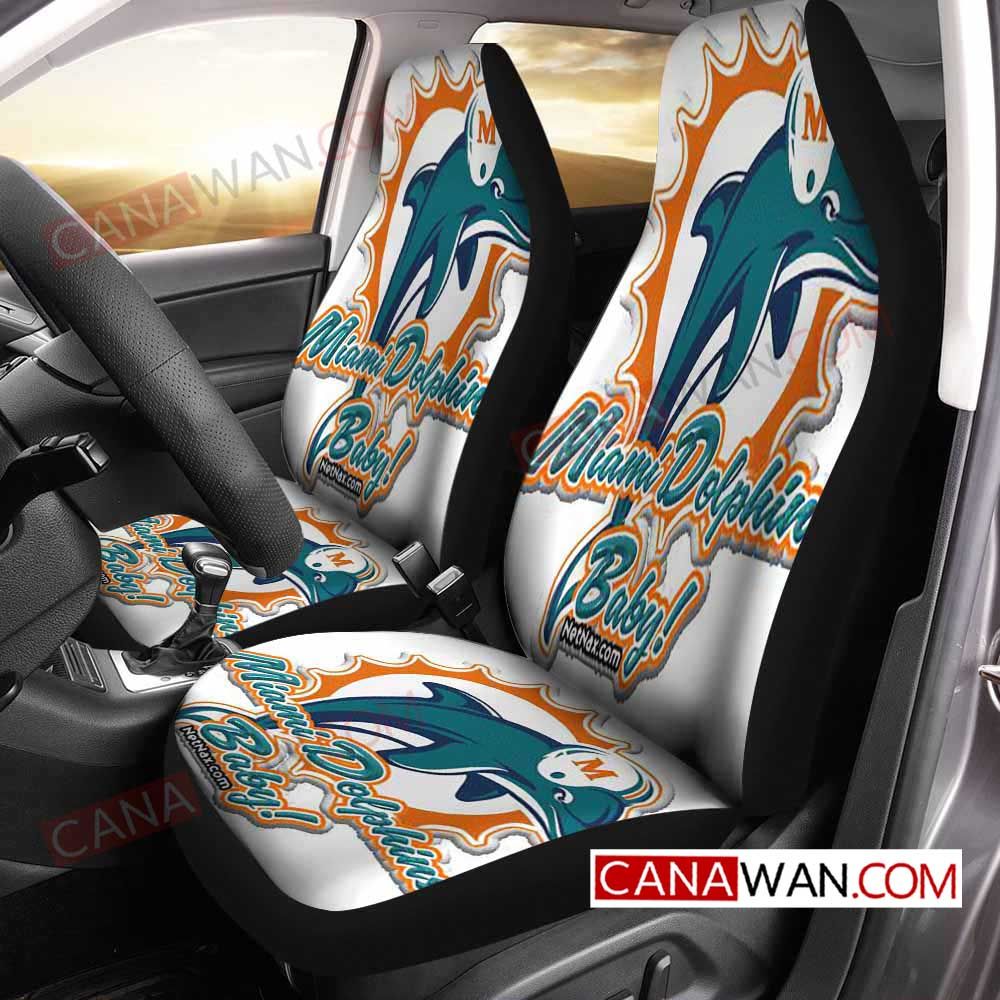 Miami Dolphins Style128 3D Customized Personalized Car Seat Cover