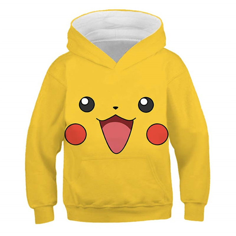 2022 year cute Pokemon hoodies Boys Sweatshirts Winter Cartoon Top Fashion Sport Children Pokemon Hoodies fit kid size 100-160cm alx