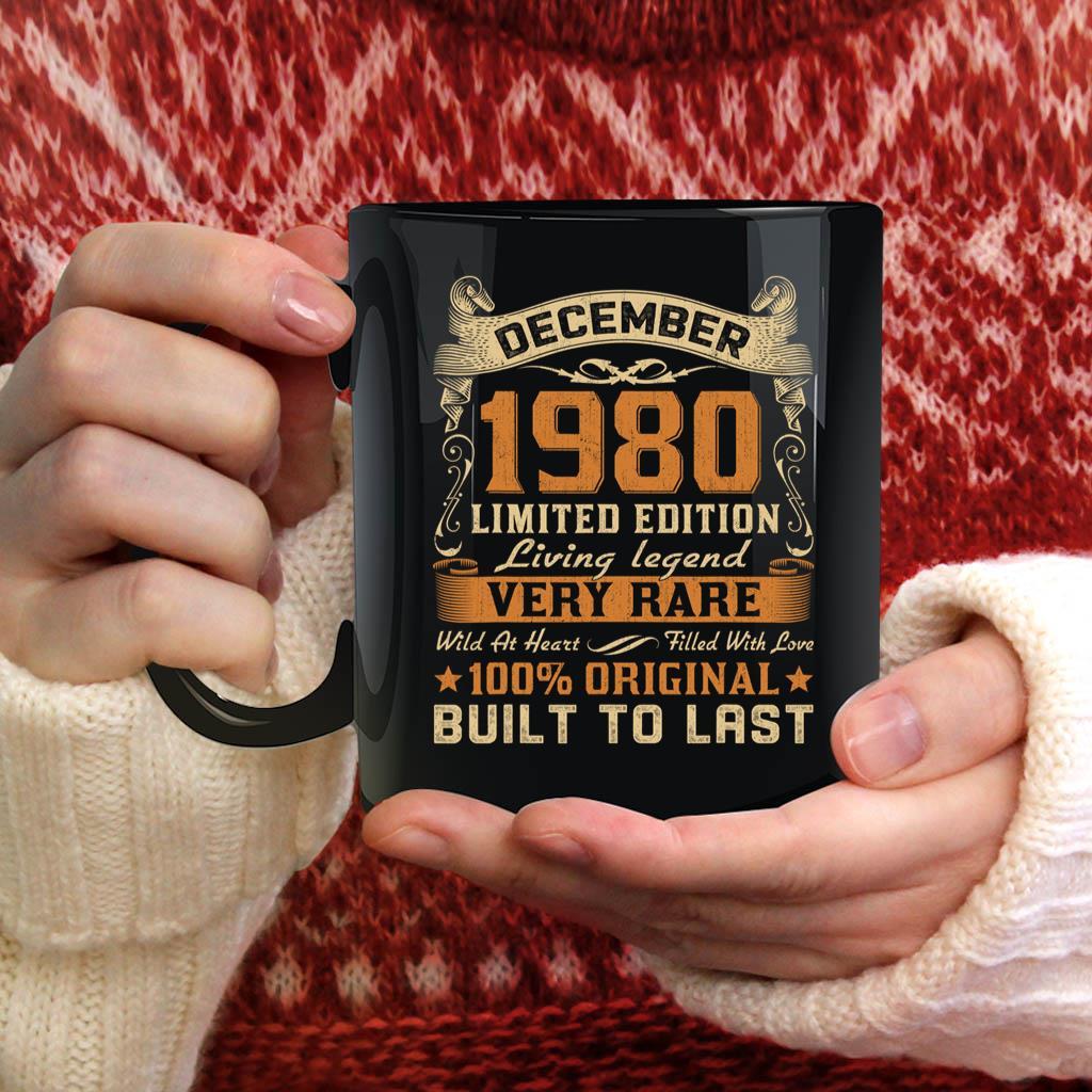 40th Birthday Gift 40 Years Old Retro Vintage December 1980 Mug