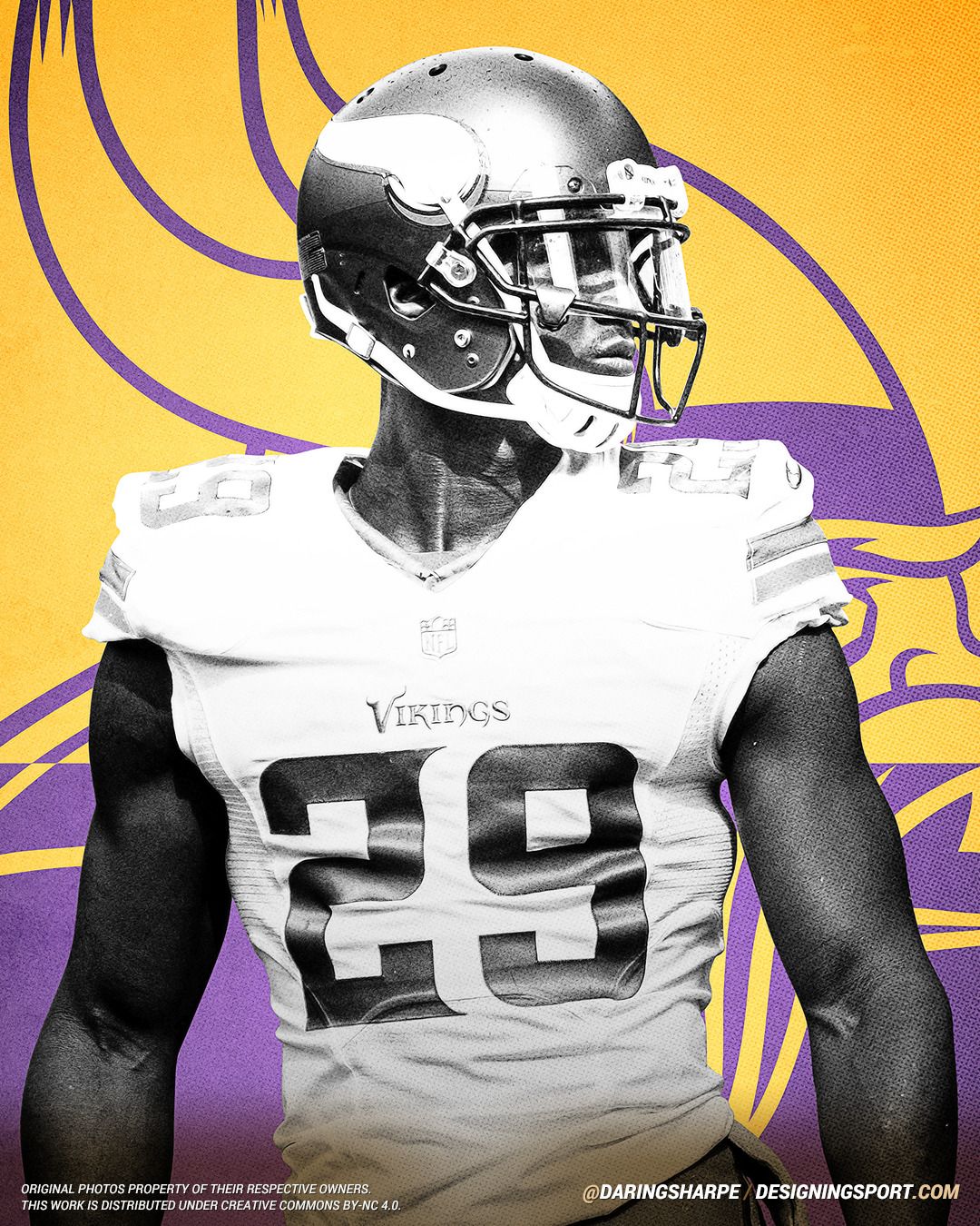 Xavier Rhodes #29 Minnesota Vikingsposter For Fans poster canvas