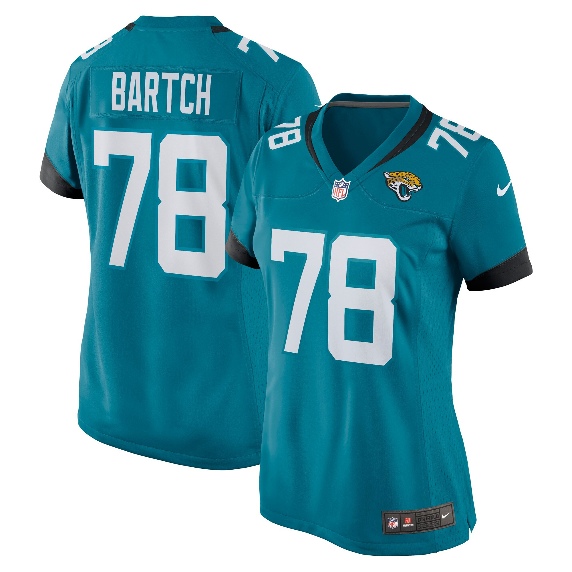 Ben Bartch Jacksonville Jaguars Womens Game Jersey – Teal NFL