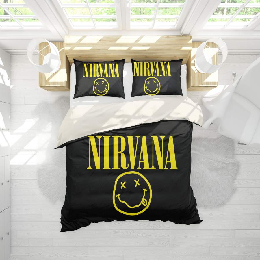 3D Band Nirvana Quilt Cover Set Bedding Set Pillowcases 163