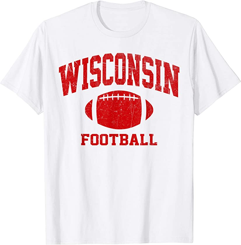 Wisconsin Football – WI vintage Athletic style gift T-Shirt