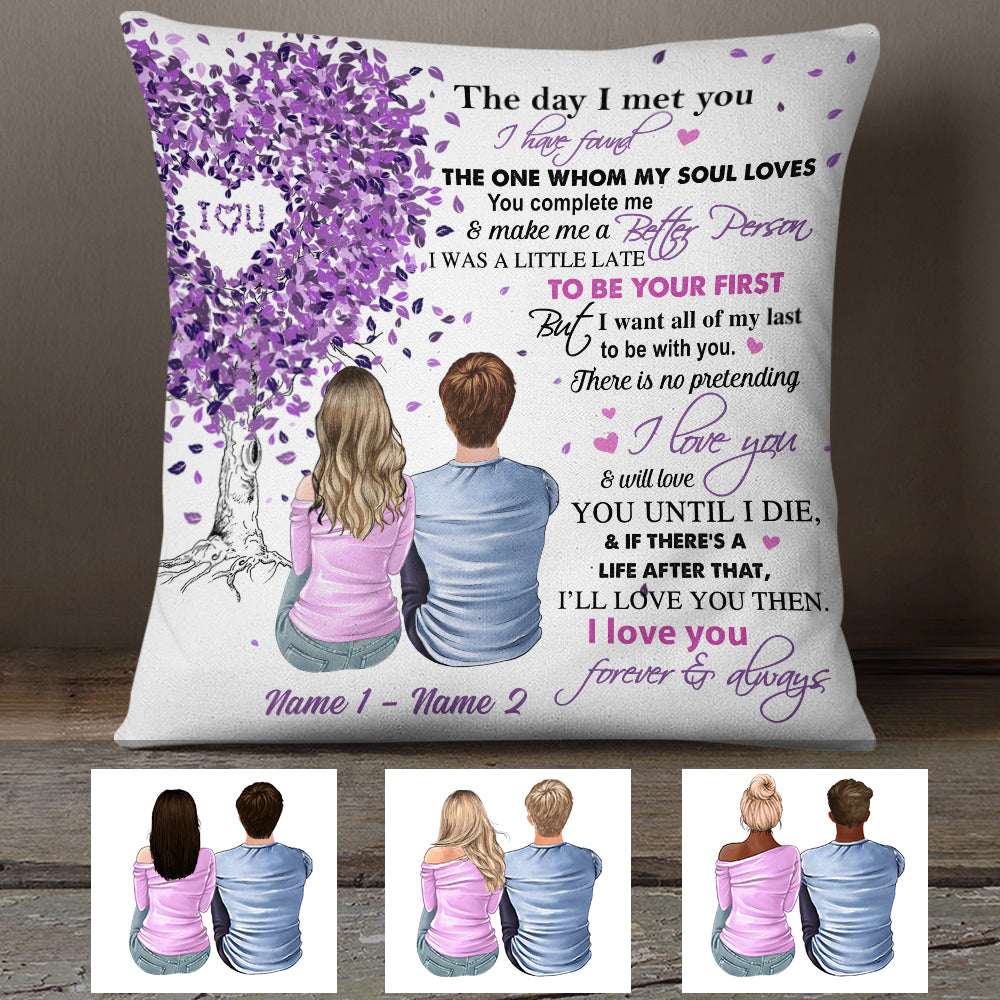 Personalized Couple The Day I Met You Pillow Mr61 30O34 (Insert Included)