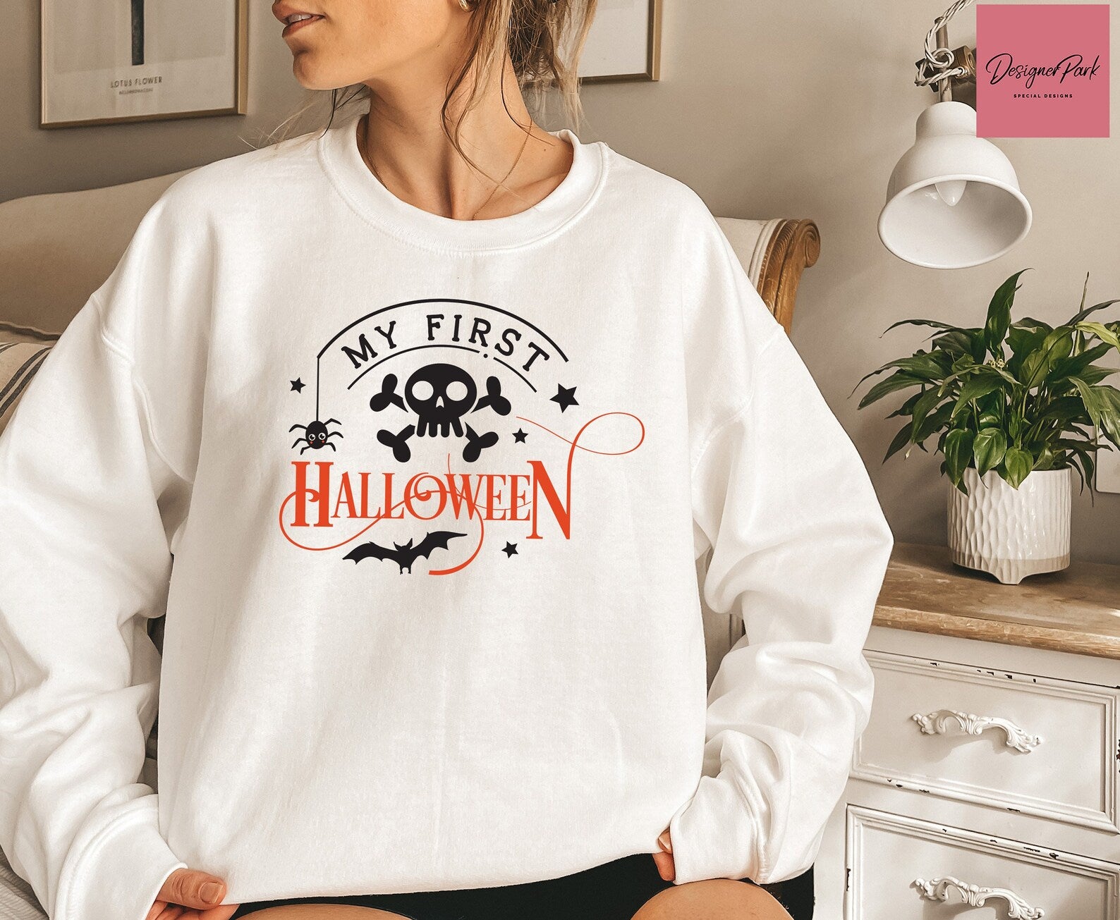 My First Halloween 2D Crewneck Sweatshirt All Over Print Sweatshirt For Women Sweatshirt For Men