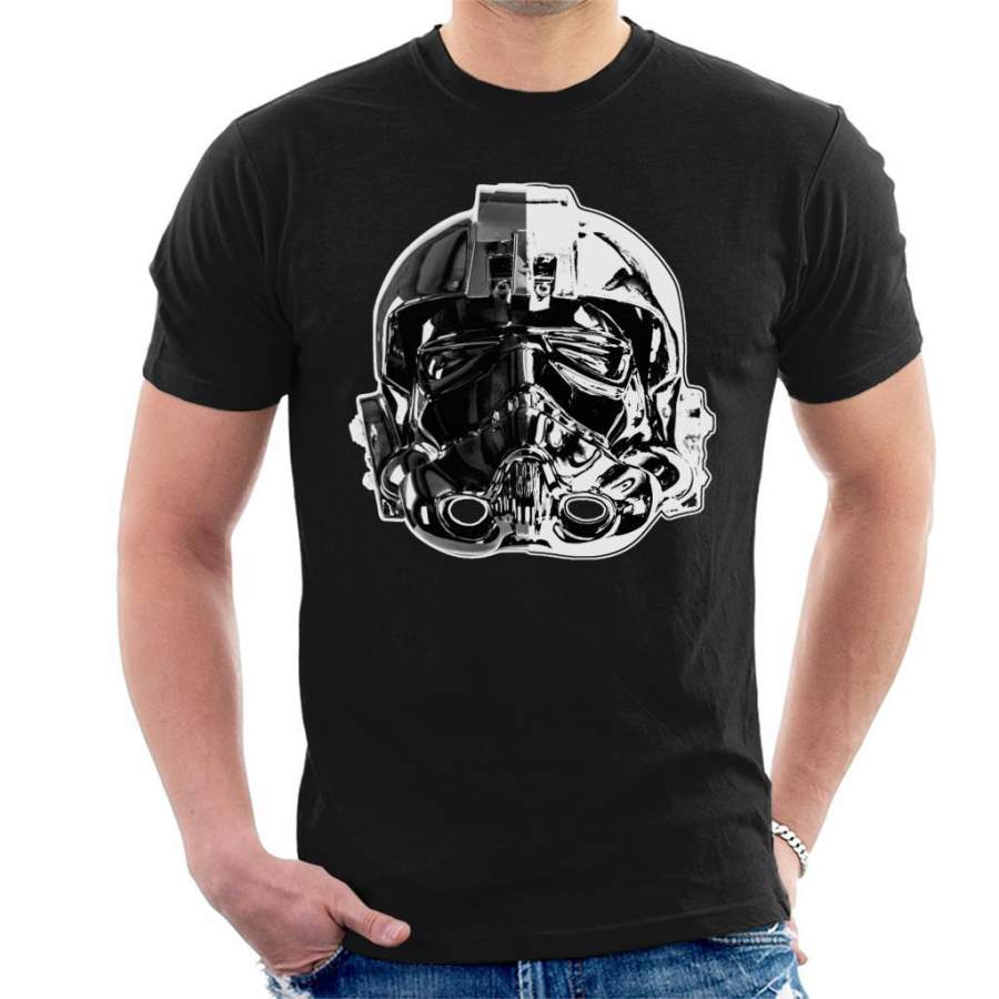 Original Stormtrooper Imperial TIE Pilot Helmet Monochrome Effect Men’s T-Shirt