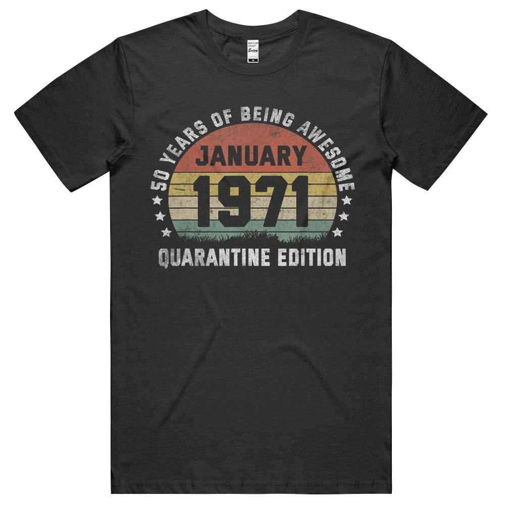 50th Quarantine Edition January 1971 Vintage Birthday Gift Unisex Shirt