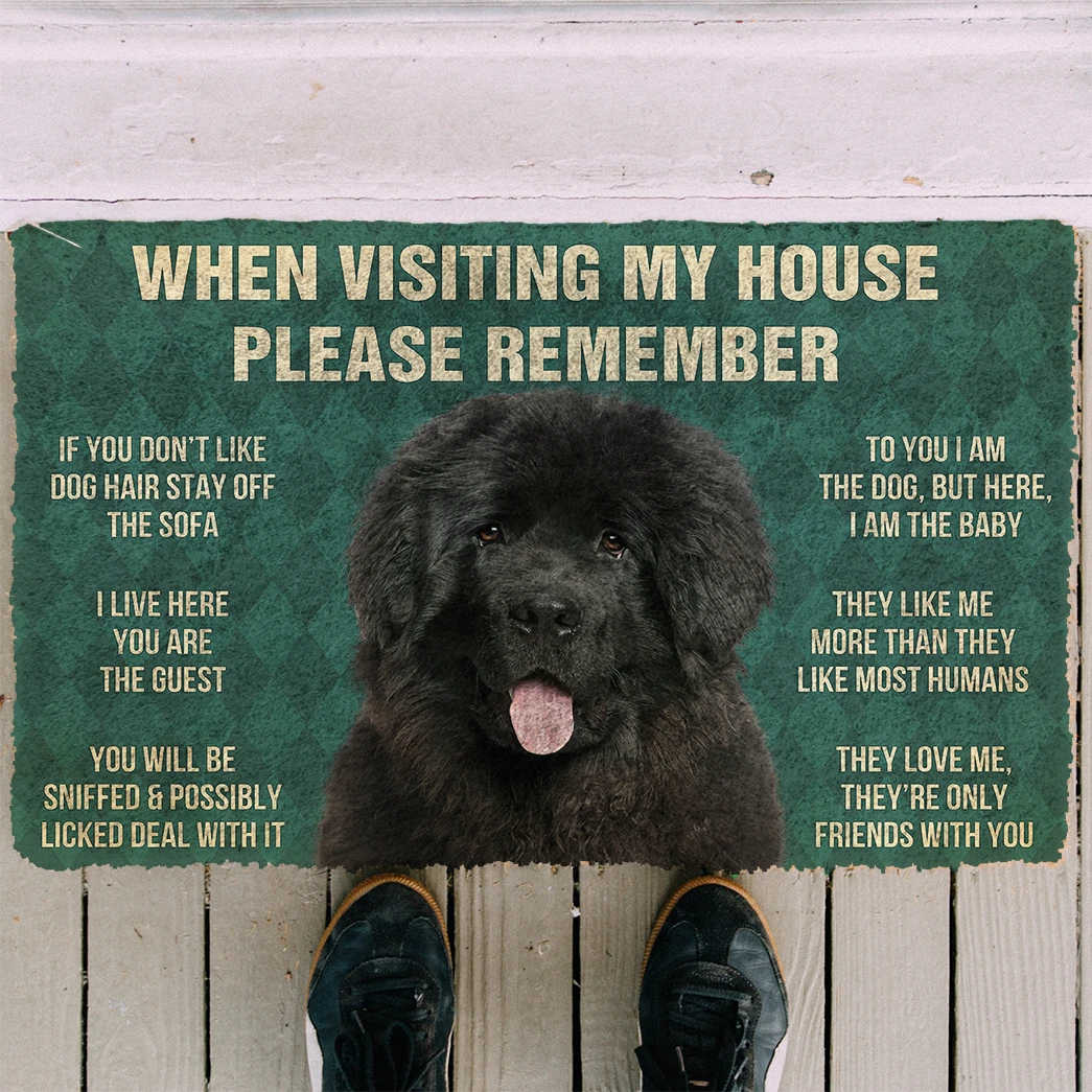 3D Please Remember Newfoundland House Rules Custom Doormat