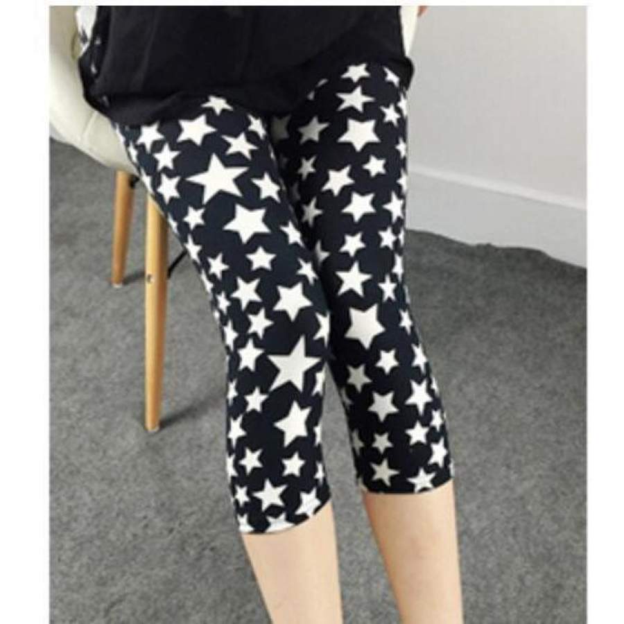 Women Capris Skull Head Leggings Floral Printing