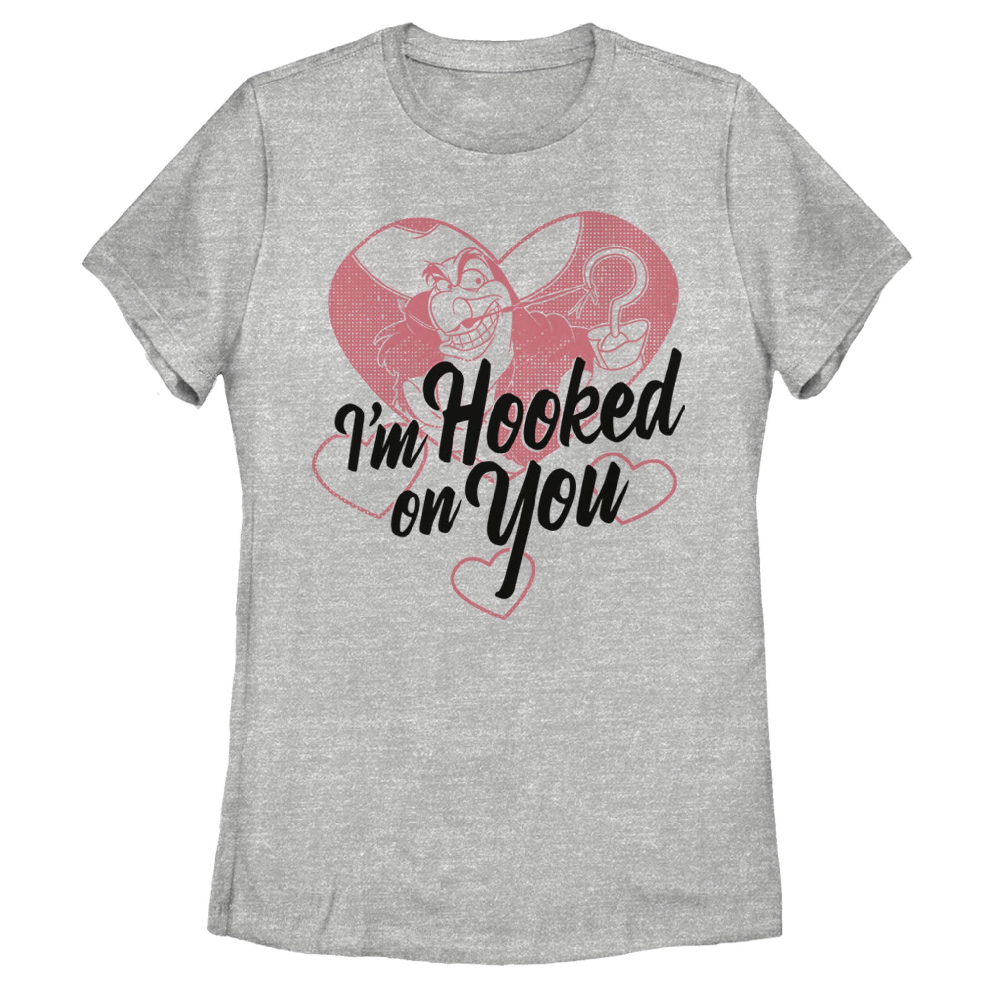 Women’S Peter Pan Valentine’S Day Captain Hook I’M Hooked On You T-Shirt