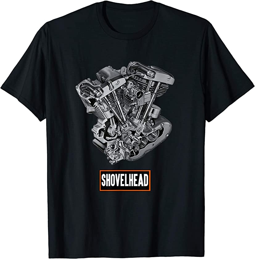 Vintage HD Motorcycle VTwin ShovelHead Engine Classic Biker T-Shirt