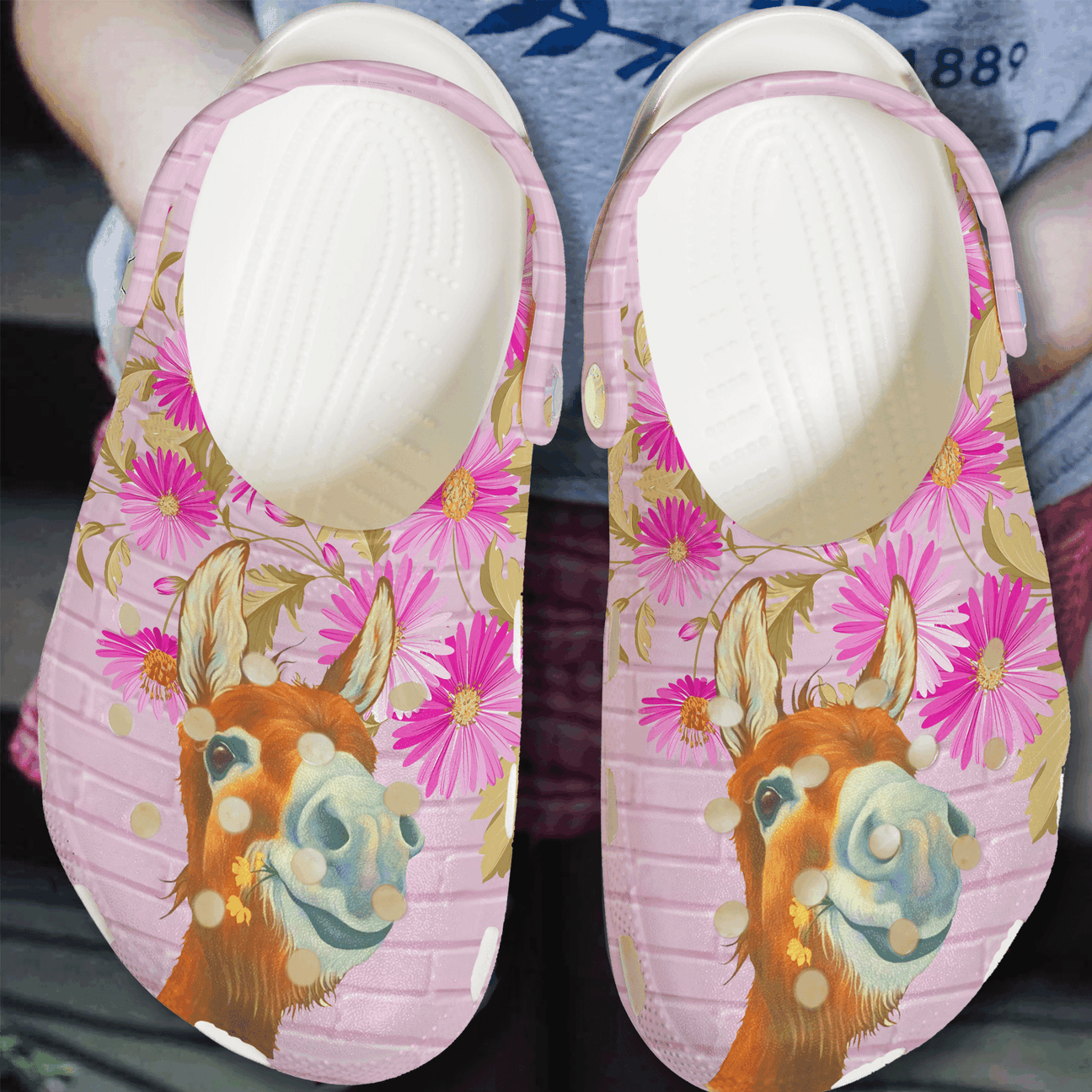 Donkey Personalized Clog, Custom Name, Text, Color, Number Fashion Style For Women, Men, Kid, Print 3D Smile