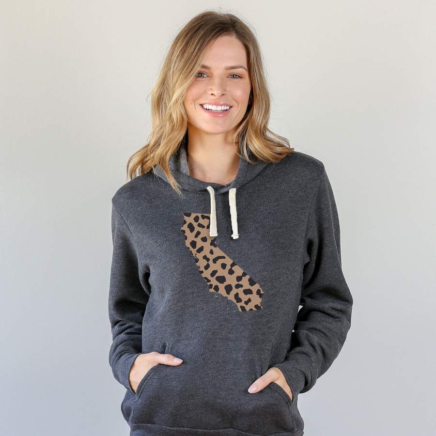 California Leopard Pattern Hoodie