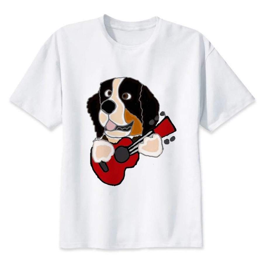 Bernese Mountain Dog Print Casual Tshirt Mens O-Neck T Shirts Fashion Men’S Tops Men T-Shirt Short Sleeve Men