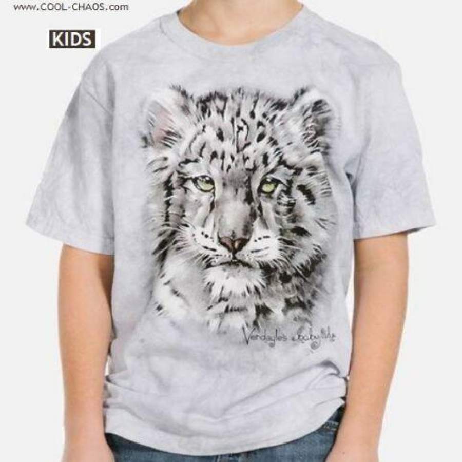 Baby Snow Leopard T-Shirt / Cool Tie Dye,Verdayle Forget Art Shirt,Cool Kids Tee