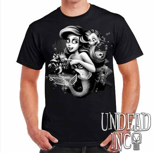 Ariel Sebastian Dinglehopper Brushing Black & Grey Mens T Shirt