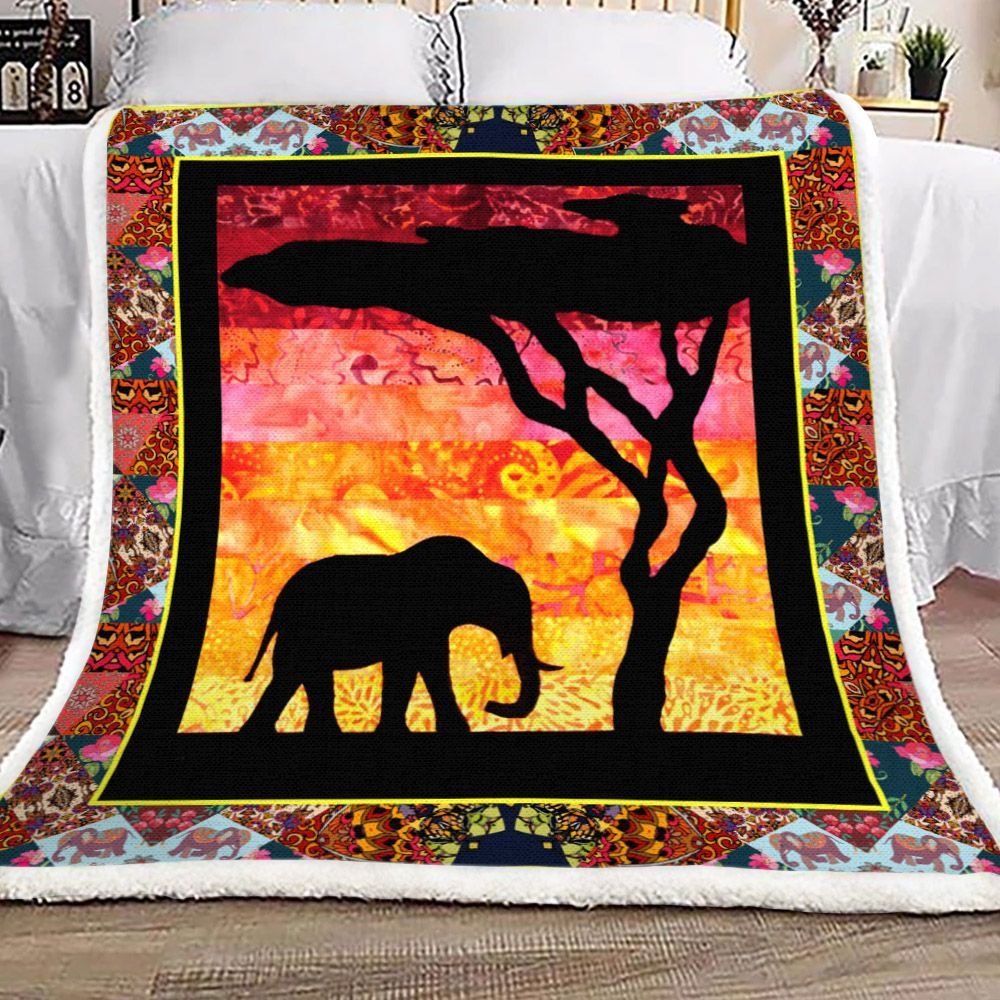 Elephant Yh25100577F Sherpa Fleece Blanket