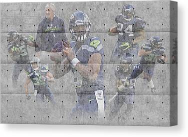 1 Seattle Seahawks Team Joe Hamilton Canvas Print