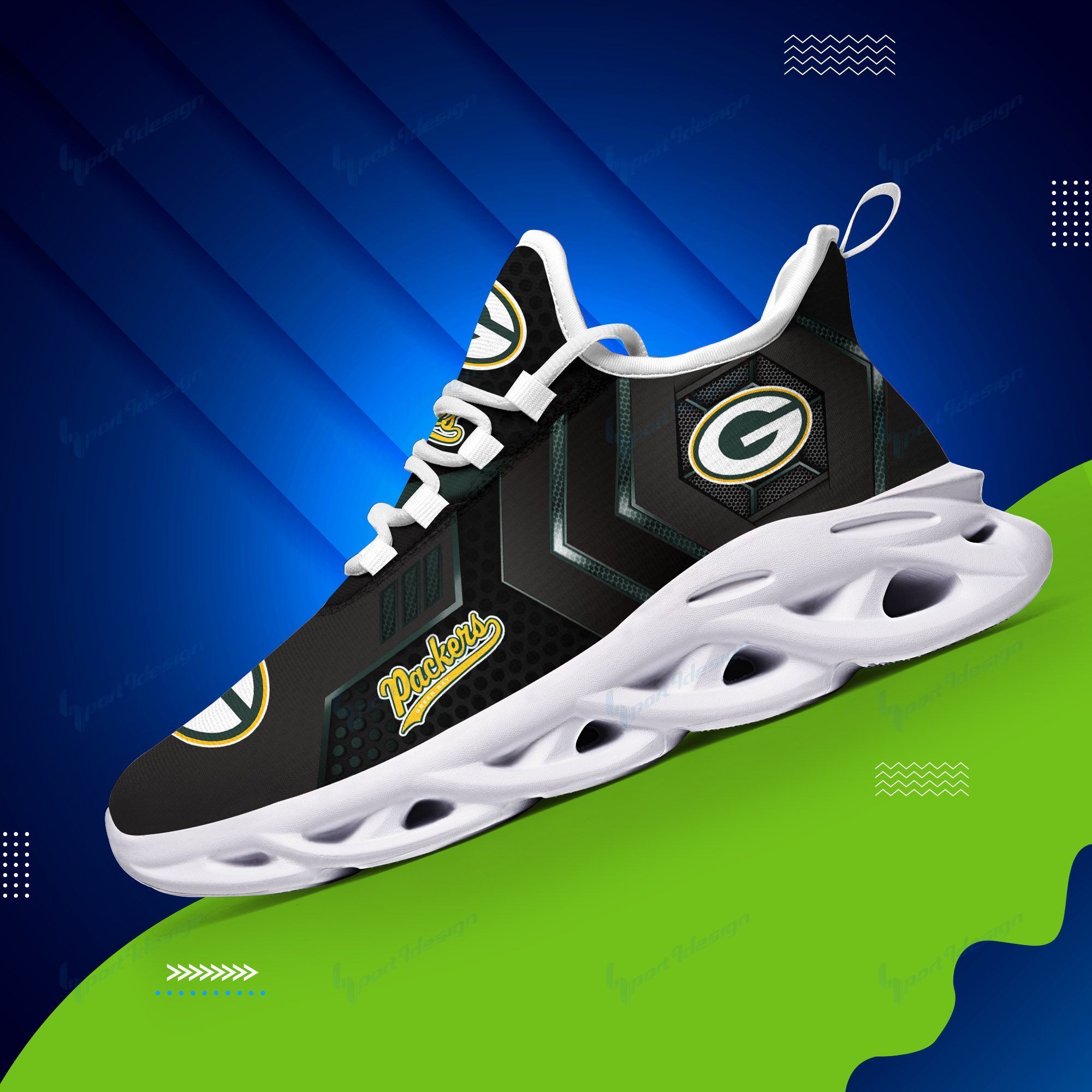 Green Bay Packers Yezy Running Sneakers 210