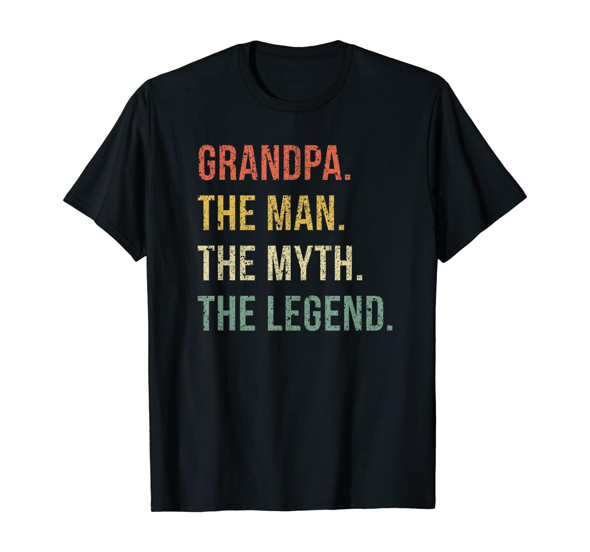 Grandpa The Man The Myth The Legend T Shirt For Grandfathers