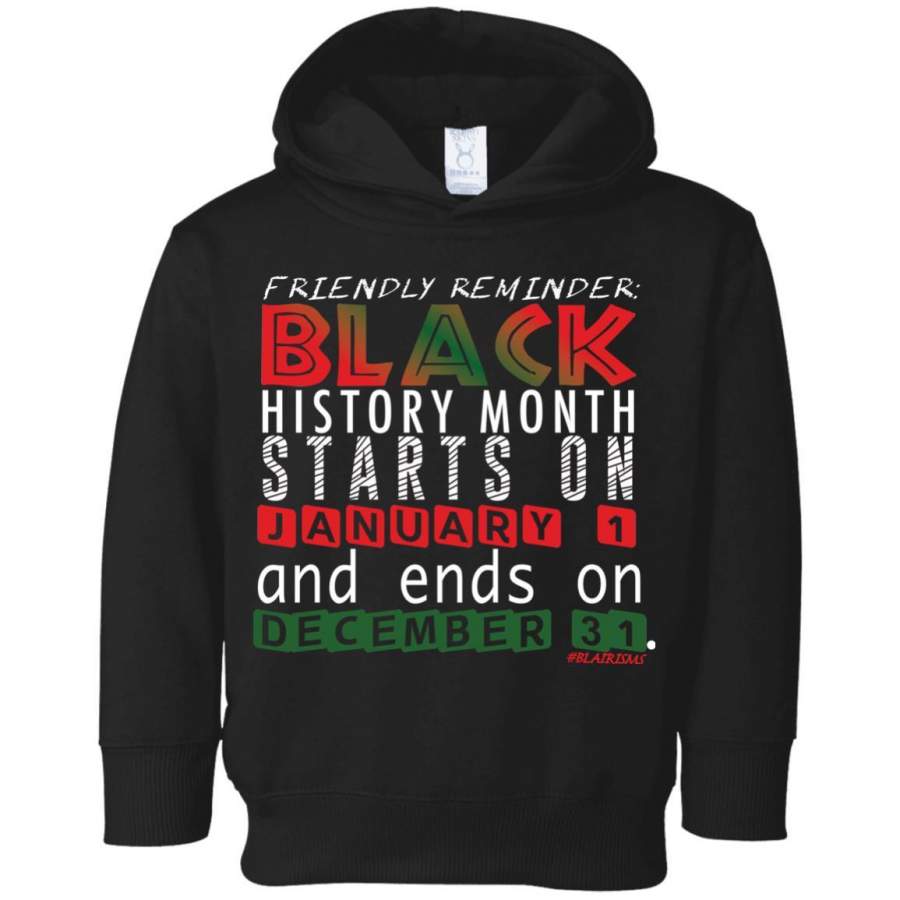 Black History Month 365 Rabbit Skins Toddler Fleece Hoodie