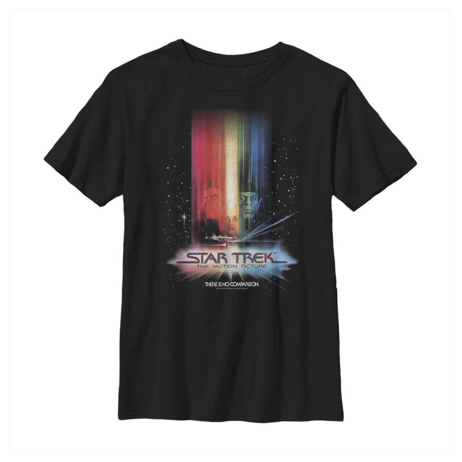 Star Trek Boy’s Motion Picture Classic Rainbow Poster  T Shirt