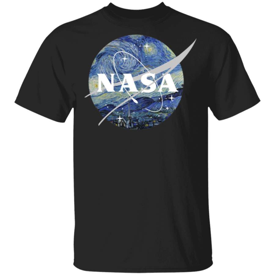 NASA Starry Night Classic Chevron Logo Graphic T Shirt