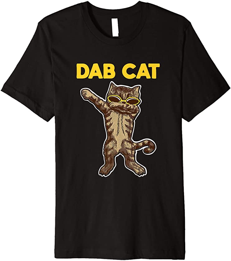 Dancing Kitten – Funny Dabbing Tabby Cat – Cool Dab Cat Premium T-Shirt