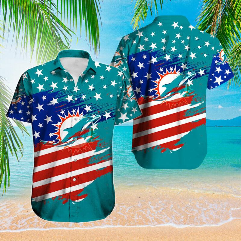 Miami Dolphins Hawaiian Shirts Men Button V3