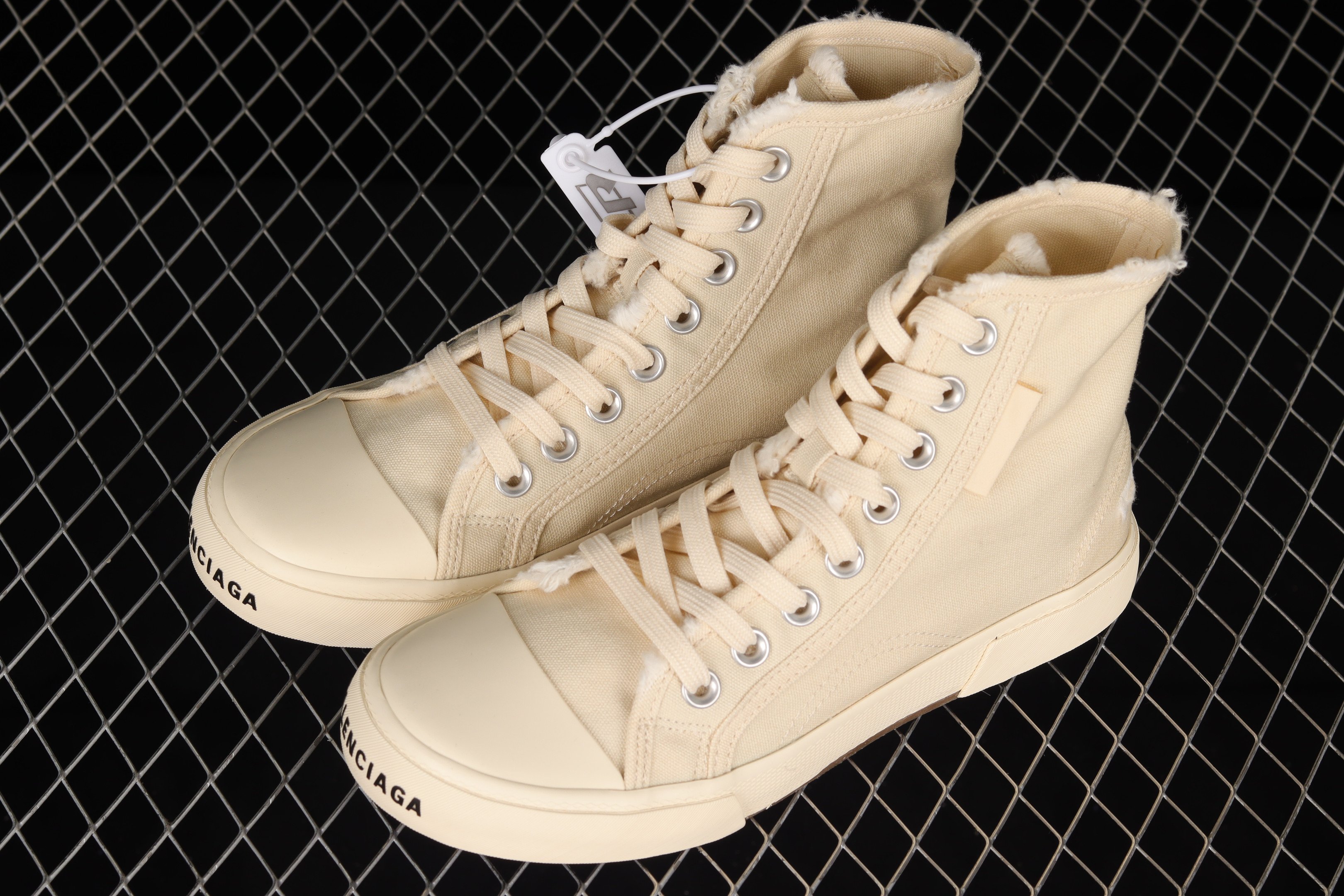 Balenciaga Paris High Top Shoes Sneakers In Beige SNK473324275