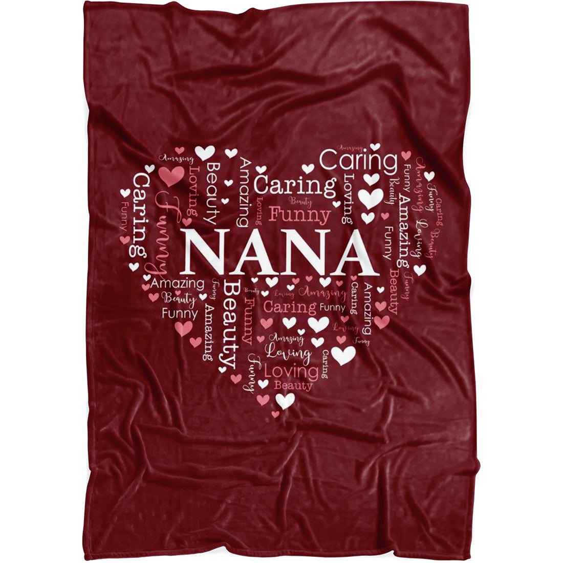 Personalized Word Heart Name Custom Names Blanket