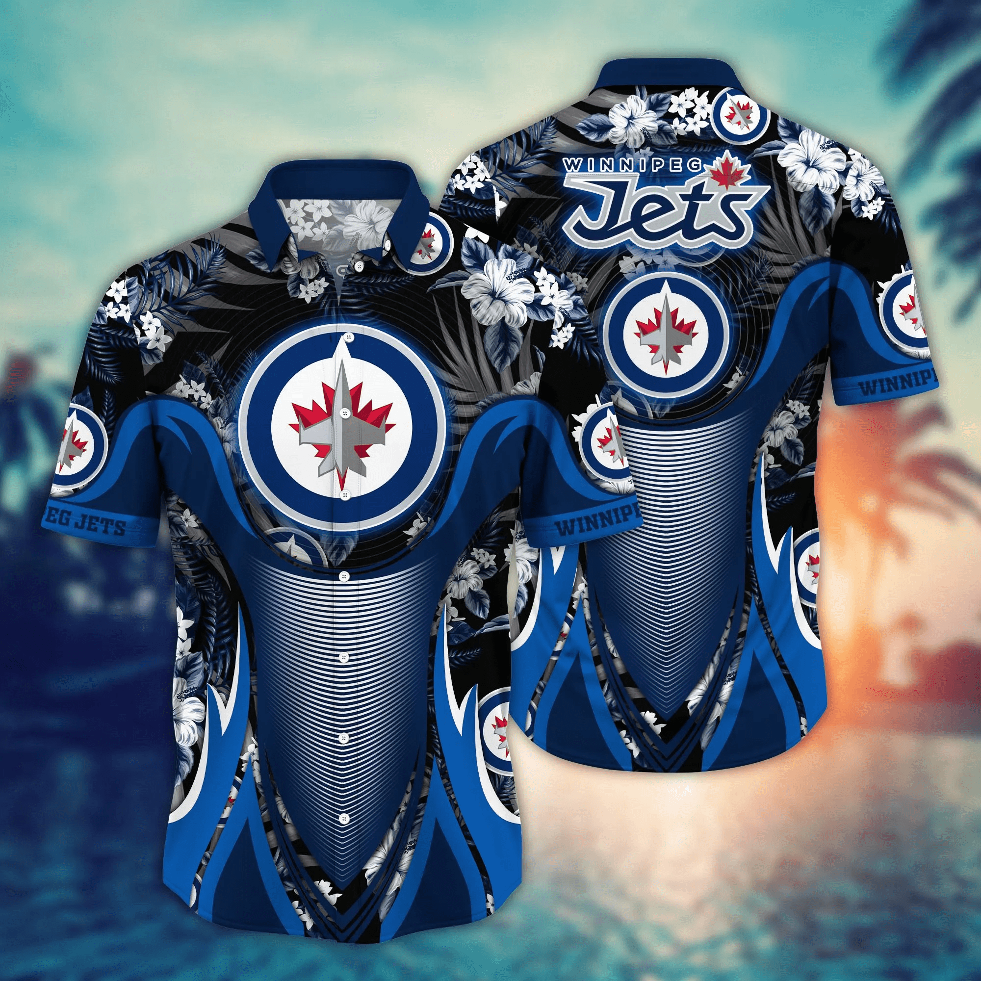 Winnipeg Jets Nhl Hawaiian Shirt Vacation Time Aloha Shirt