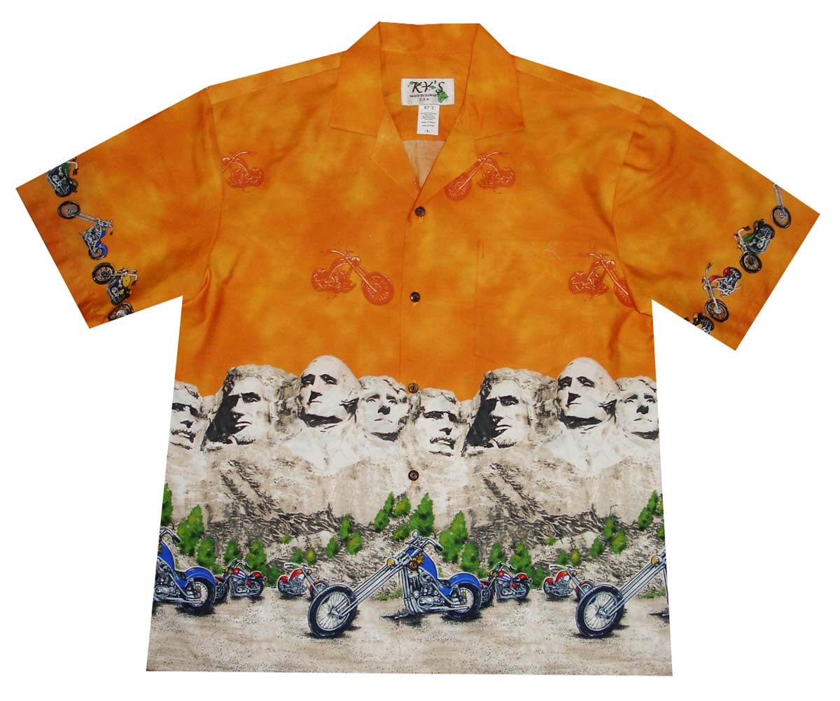 Presidents And Motorcycles Orangehawaiian Shirt Made In Summer Beach Shirts Ha65734