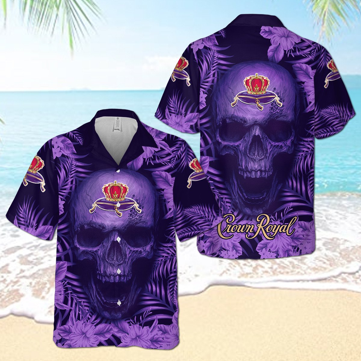 Crown Royal Angry Skull Hawaii Shirt Ha91156