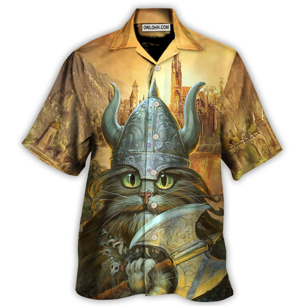 Viking Cat Hagar The Hairy Came To Purr And Pillage – Hawaiian Shirt  – Owl Ohh