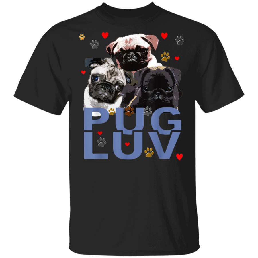 CUTE FUNNY PUG DOG PUPPY  PUG LUV TShirt