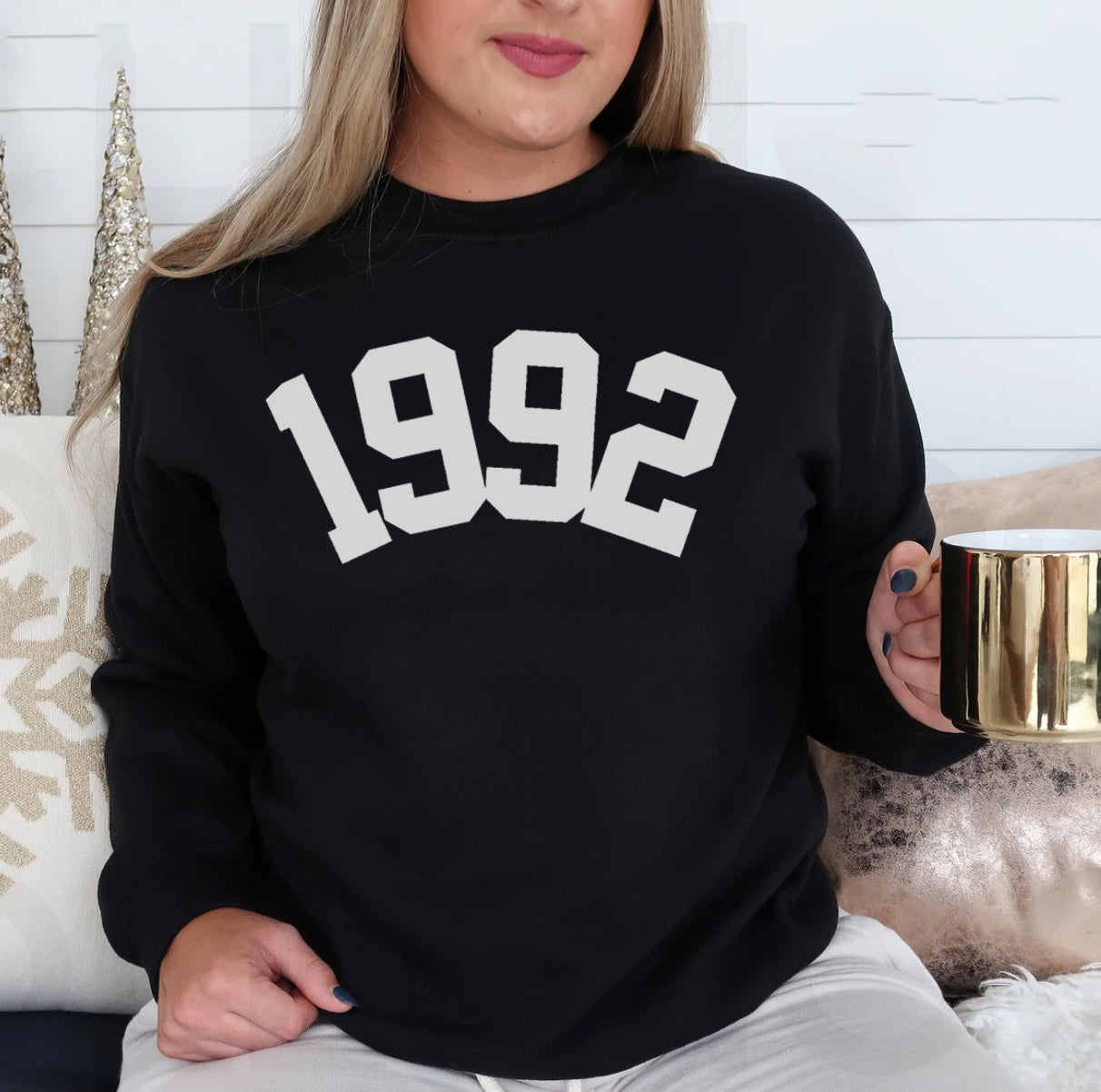 1992 Birthday Year Number Sweatshirt For Women, 30Th Birthday Gift Sweatshirt, Cute Birthday Gift, Awesome 30Th Gift T-Shirt