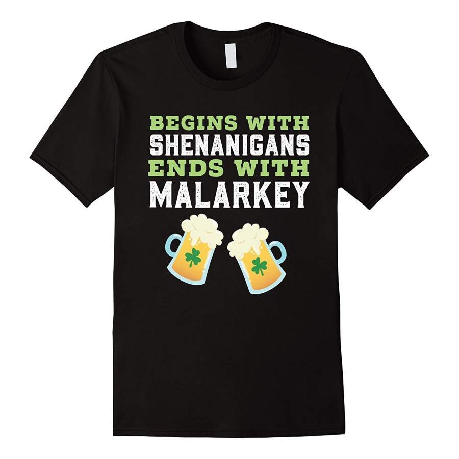 Shenanigans And Malarkey Saint Patrick’S Day T-Shirt Men T Shirt