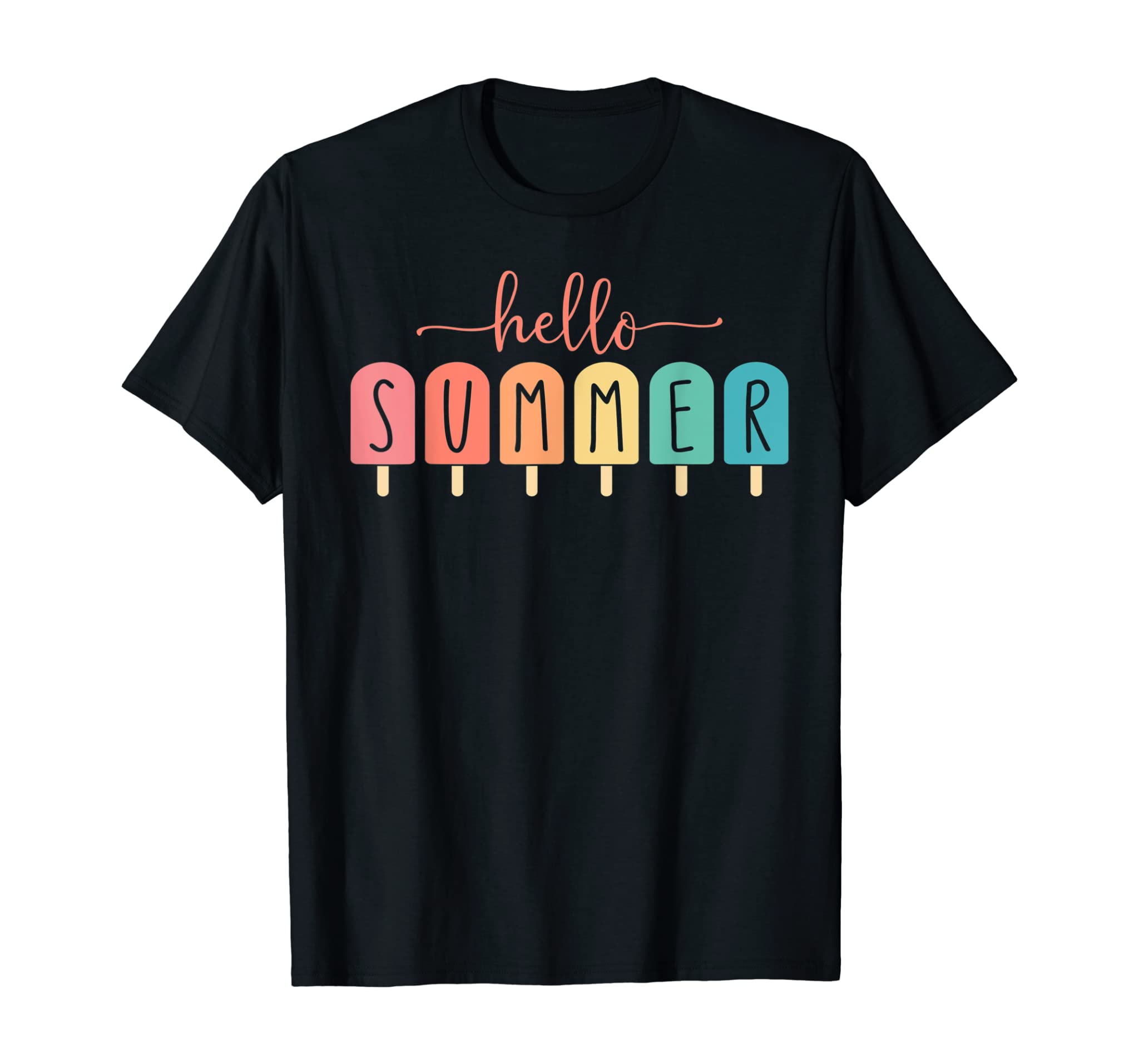 Colorful Hello Summer Popsicle Gift T-Shirt