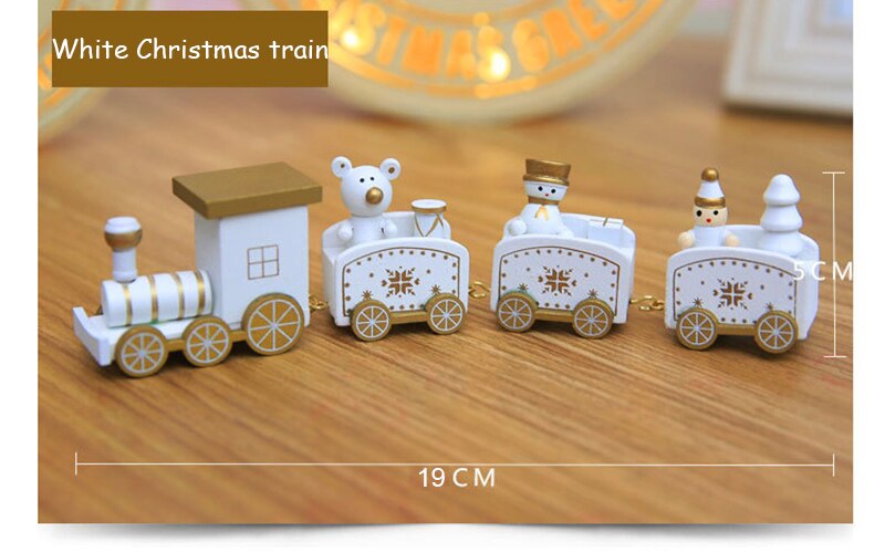 Mini Christmas Decoration Wooden Toy Train Home Decor Christmas Gift Kids Baby Toys Diecasts & Toy Vehicles Children N3 alx
