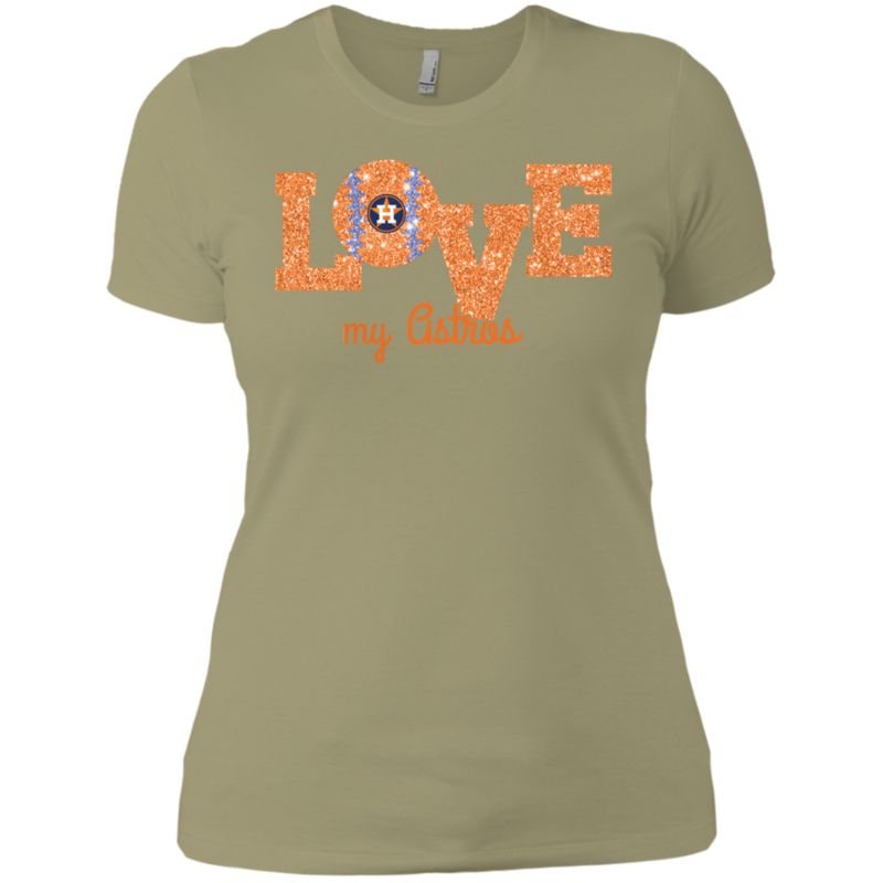 Glitter Love For Houston Astros Fans Ladies’ Boyfriend T-Shirt