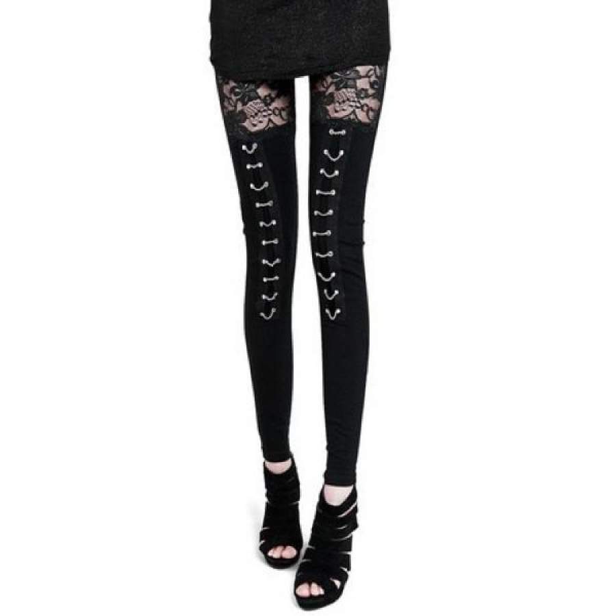 Lace or Chain Gothic Leggings