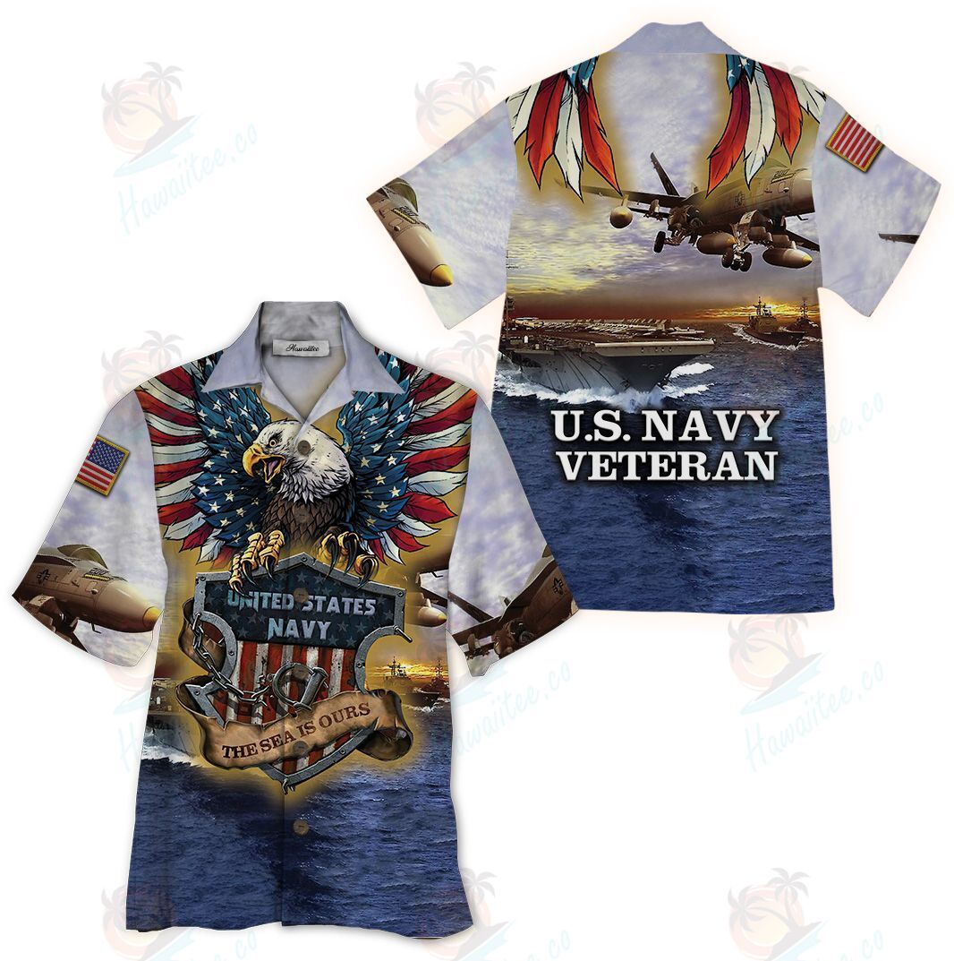 Us Navy Veteran Colorful Awesome Design Unisex Hawaii Shirt For Men And Women Ha13801