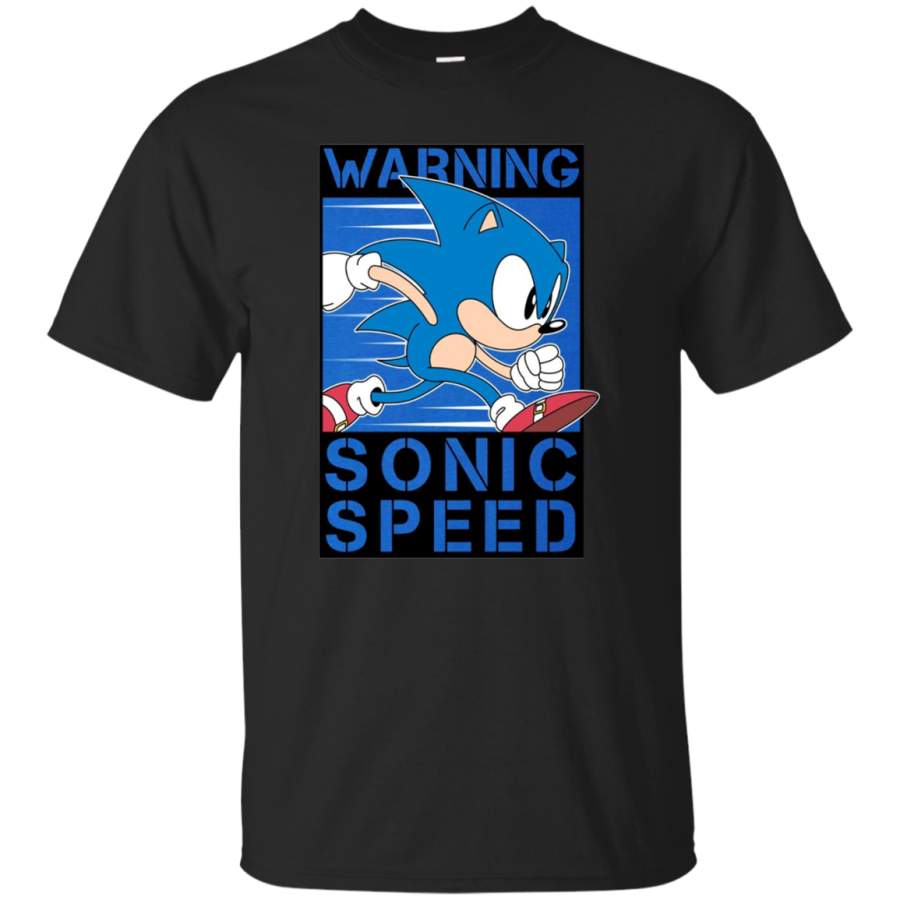 SEGA Sonic the Hedgehog Warning Sonic Speed Men/Women T shirt